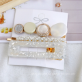 temperament suit combination cute girl hairpin,retro gem pearl hairpins